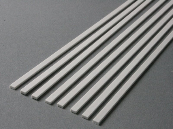 Stripes of polystyrene 1,0x10,0 white